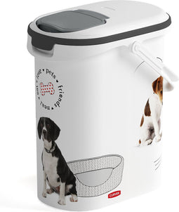 Curver Voedselcontainer Hond - 10L - 4KG - 30x19x35cm - Wit/Grijs