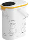Curver Voedselcontainer Kat - 10L - 4KG - 19x30x35cm - Wit/Geel/Zwart