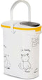 Curver Voedselcontainer Kat - 10L - 4KG - 19x30x35cm - Wit/Geel/Zwart