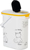 Curver Voedselcontainer Kat - 10L - 4KG - 19x30x35cm - Wit/Geel/Zwart