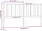 vidaXL - Hoofdbord - 186x4x100 - cm - massief - grenenhout - zwart