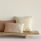 Cushion Almond Natural / Silk / cotton duck