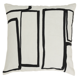 Cushion Arte Off White White / Linen/Cotton duck