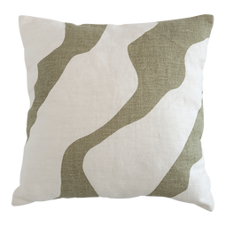 Cushion Flusso Moss Stone Green / Linen/Cotton duck