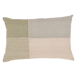 Cushion Silk Soft Blocks Green / Eri Silk
