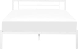 CUSSET - Tweepersoonsbed - Wit - 140 x 200 cm - Metaal