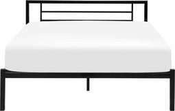 CUSSET - Tweepersoonsbed - Zwart - 140 x 200 cm - Metaal