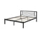 CUSSET - Tweepersoonsbed - Zwart - 160 x 200 cm - Metaal