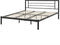 CUSSET - Tweepersoonsbed - Zwart - 180 x 200 cm - Metaal