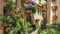 Customize-it - Bloemen straat 130x70cm Tuinschilderij