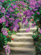 Customize-it - Bloemen trap 50x70cm Tuinschilderij