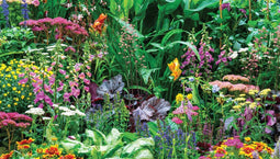 Customize-it - Bloemenmix 130x70cm Tuinschilderij
