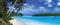 Customize-it - Blue Lagoon 150x30cm Tuinschilderij