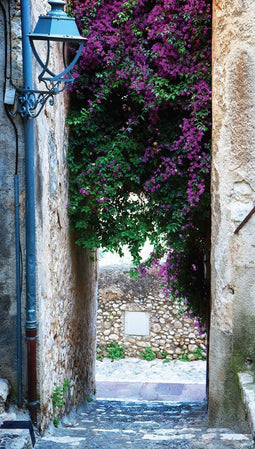 Customize-it - Bougainville steeg 70x130cm Tuinschilderij