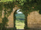Customize-it - Doorkijk boog 70x50cm Tuinschilderij