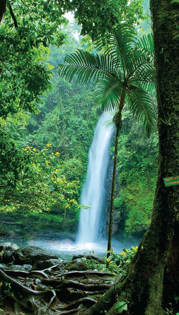 Customize-it - Doorkijk waterval 70x130cm Tuinschilderij