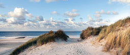 Customize-it - Duinen zee 130x50cm Tuinschilderij