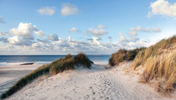 Customize-it - Duinen zee 130x70cm Tuinschilderij
