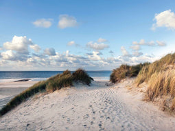 Customize-it - Duinen zee 70x50cm Tuinschilderij