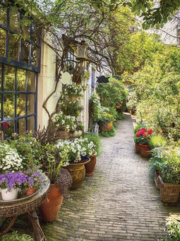 Customize-it - Flower alley 50x70cm Tuinschilderij