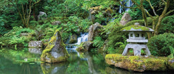 Customize-it - Japanse tuin 130x50cm Tuinschilderij