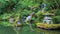 Customize-it - Japanse tuin 130x70cm Tuinschilderij