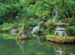 Customize-it - Japanse Tuin 70x50cm Tuinschilderij