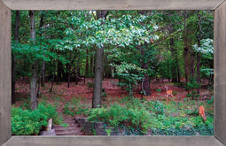 Customize-it - lijst hout bos hertjes 140x90cm Tuindoek