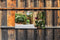 Customize-it - Pleintje 130x70cm Tuinschilderij