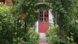 Customize-it - Poort deur 130x70cm Tuinschilderij