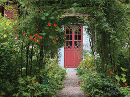 Customize-it - Poort deur 70x50cm Tuinschilderij