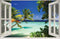 Customize-it - Raam Malediven 140x90cm Tuindoek