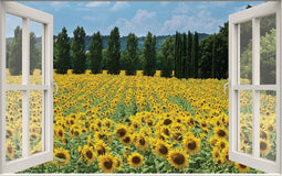 Customize-it - Raam Zonnebloem 140x90cm Tuindoek