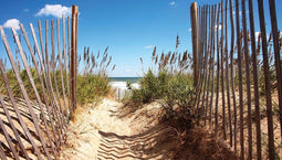 Customize-it - Strand idylle 130x70cm Tuinschilderij