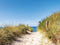 Customize-it - Strandpad 70x50cm Tuinschilderij