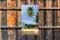 Customize-it - Tropen regenboog 70x130cm Tuinschilderij
