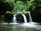 Customize-it - Waterval groen 70x50cm Tuinschilderij