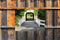 Customize-it - Wit hek 70x50cm Tuinschilderij