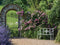 Customize-it - Witte bank 70x50cm Tuinschilderij