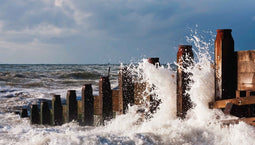 Customize-it - Zee storm 130x70cm Tuinschilderij