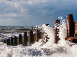 Customize-it - Zee storm 70x50cm Tuinschilderij