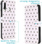 iMoshion Hoesje Geschikt voor Huawei P30 Lite Hoesje Met Pasjeshouder - iMoshion Design Softcase Bookcase - Wit / Zwart / Hearts Allover White
