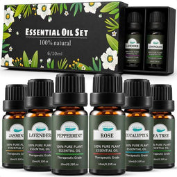 Soft & Silky - Etherische Olie - 6 stuks - 100% natuurlijk - Geschikt voor huid - Diffuser -