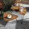 Salontafel - rustiek bruin - spaanplaat, staal - 60 x 38 x 47,5 cm