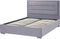 ROUEN - Bed met opbergruimte - Donkergrijs - 140 x 200 cm - Fluweel