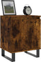 vidaXL - Nachtkastje - 40x30x50 - cm - bewerkt - hout - gerookt - eikenkleurig