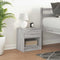 vidaXL - Nachtkastje - met - lade - 39x28x41 - cm - grijs - sonoma - eikenkleurig