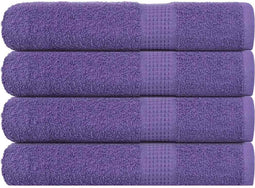 vidaXL - Handdoeken - 4 - st - 100x200 - cm - 360 - g/m² - 100% - katoen - paars