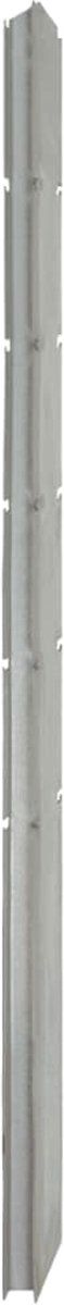 vidaXL - Schanskorfpaal - 160 - cm - gegalvaniseerd - staal - zilverkleurig