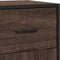 vidaXL - Dressoir - 35,5x35x76 - cm - bewerkt - hout - en - metaal - bruin - eikenkleur